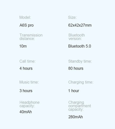 TWS Bluetooth Headphone Wireless Earphone Stereo Headset sportEarbuds microphone with charging box forsmartphone