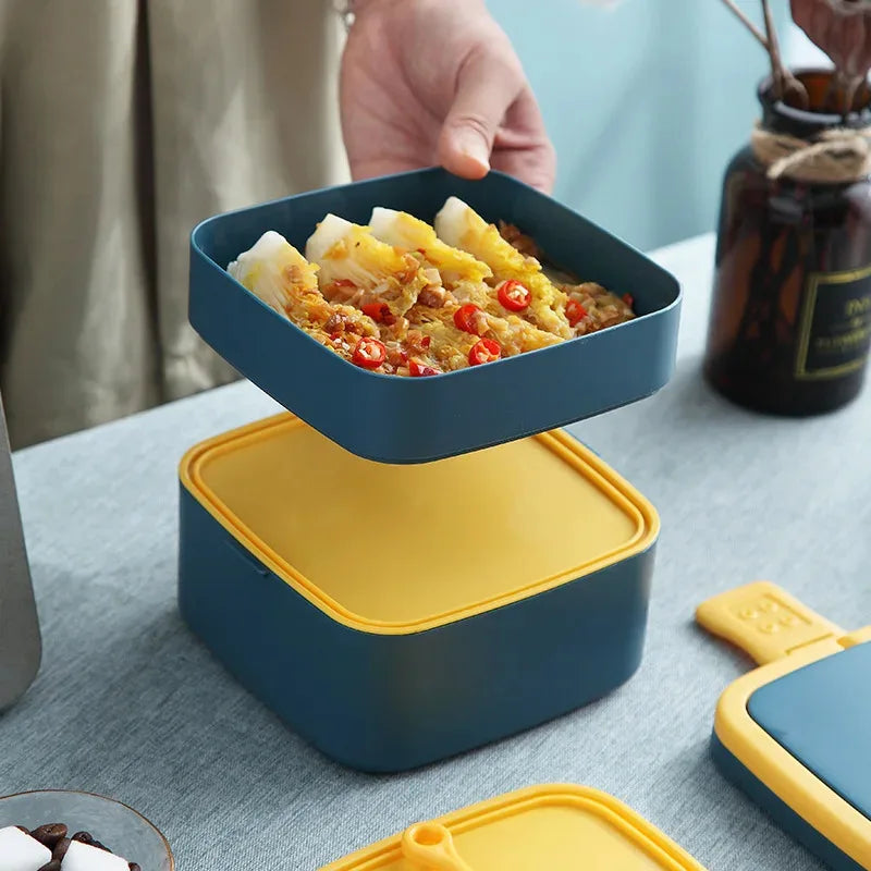 Kitchen Microwave Heating Portable Lunch Box Household Refrigerator Crisper Fruit Lunch Box Essential For Office Staff