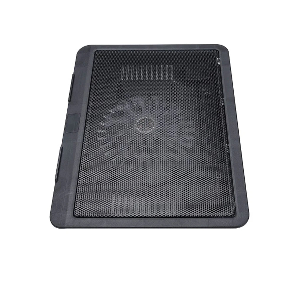 Laptop Fan Cooling Pad with Big Fans, Portable Laptop Cooling Fan with 2 in 1 USB Port, Blue LED Light, Adjustable Stand