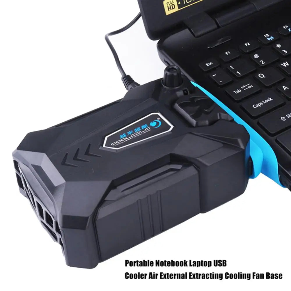 Portable Side Laptop USB Cooler Air External Extracting Cooling Fan Base Laptop Cooling Pad