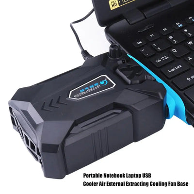 Portable Side Laptop USB Cooler Air External Extracting Cooling Fan Base Laptop Cooling Pad