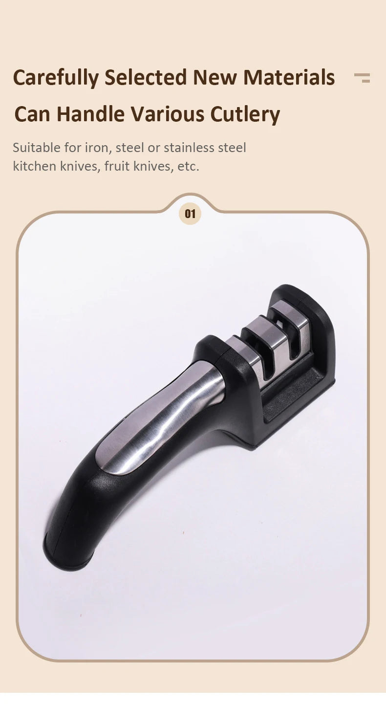 Kitchen Knife Edge-Eetting Tool Kitchen Two Segment Knife Sharpener Handheld Multi Function quick knife sharpening tool