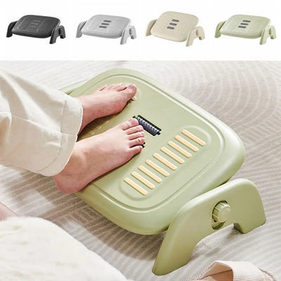 Ergonomic Massage Footstool Durable Adjustable Height Under Desk