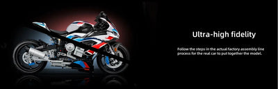 2025 Motorcycle Building Blocks Toy Set Realistic Motorcycle Model Assembly Educational Gift for Kids Boys Adults Creative Decor