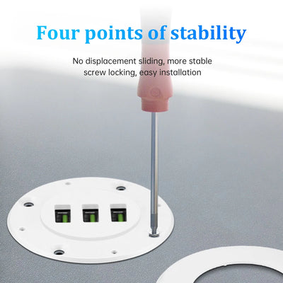 Multi Port USB Desktop Embedded Charger For Mobile Phone 3 In 1 USB HUB Computer Desk One Drag Three Data Line Splitter Charging