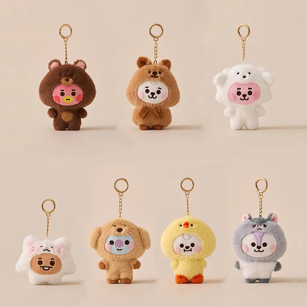 2025 New Bt21Ed Kawaii Plush Cosplaycosp Plush Toy Doll Keychain Cute Cartoon COOKY SHOOKY MANG Plush Pendant Bag Accessories