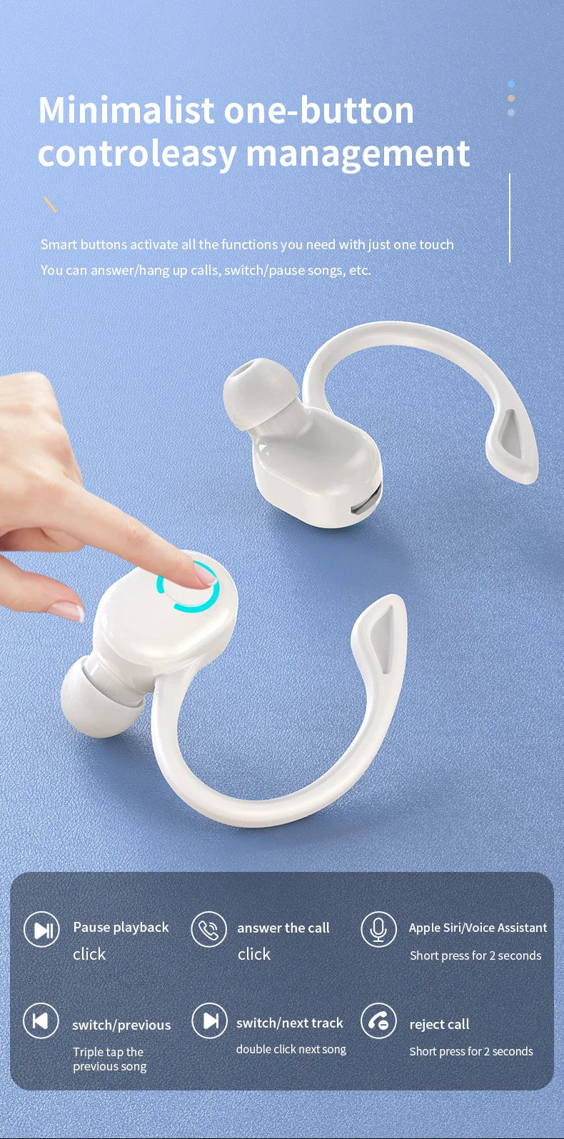Bluetooth 5.2 Business Wireless Headphone