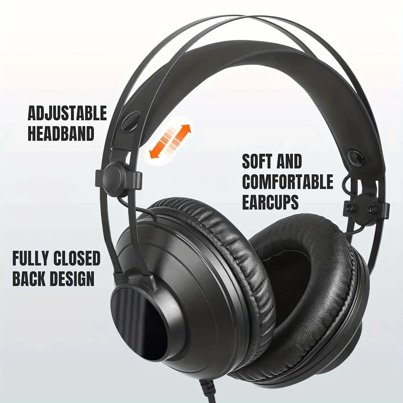 EYOUO Studio headphones with excellent sound quality, suitable recording, podcasting, DJing, and playing the keyboard.