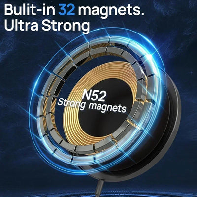 Magnetic Wireless Charger Pad Stand for iPhone 16 15 14 13 Pro Max Mini Airpods PD Macsafe Earphone Phone Fast Charging Station