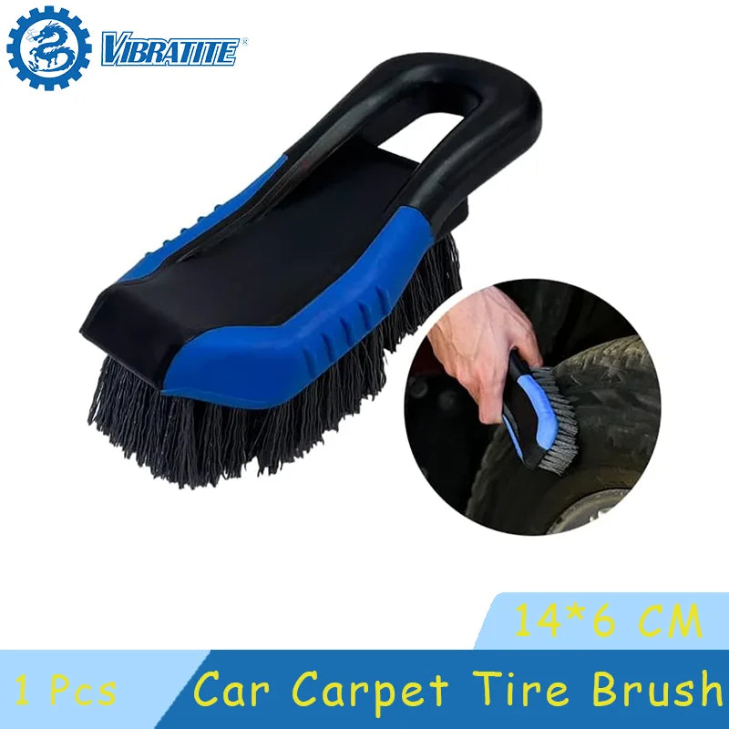 1 Pcs Car Carpet Tire Brush and Upholstery Cleaner Carpet Brush Scrubber for Car Interior Seat Fabric Cleaner for Stains Hair
