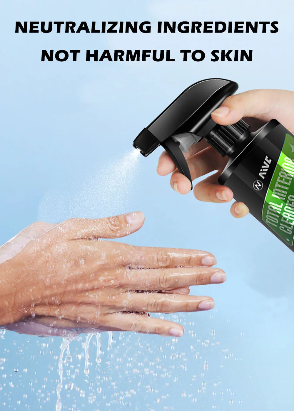 Car Interior Cleaner Agent Ceiling Cleaner Leather Flannel Woven Fabric Water Free Multipurpose Auto Dash Cleaning Tool