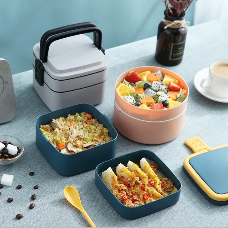 Kitchen Microwave Heating Portable Lunch Box Household Refrigerator Crisper Fruit Lunch Box Essential For Office Staff