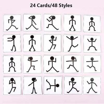 Kids Montessori Toys Wooden Early Learning Educational Puzzles Sporty Pose Jigsaw Improve Hands-on Skill Busy Board Gifts