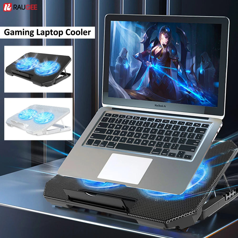 Laptop Cooler For Macbook Air Pro Dell 13-17 inch Gaming Notebook Cooling Pad Aluminum Alloy Heat Sink Fan Laptop Stand Radiator