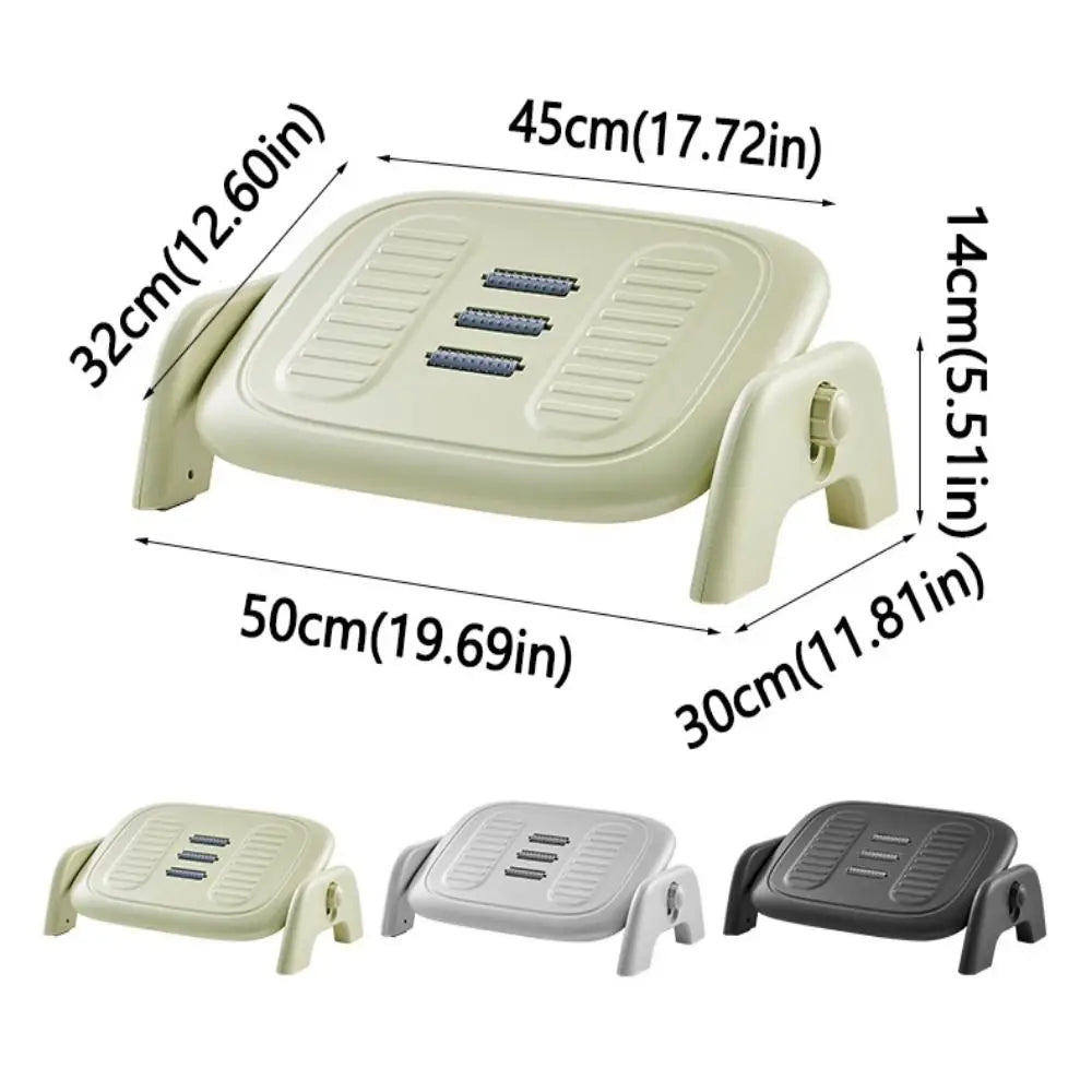 Ergonomic Massage Footstool Durable Adjustable Height Under Desk