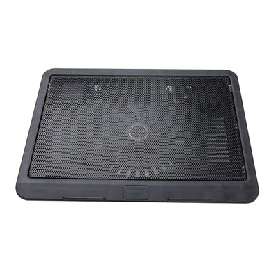 Laptop Fan Cooling Pad with Big Fans, Portable Laptop Cooling Fan with 2 in 1 USB Port, Blue LED Light, Adjustable Stand
