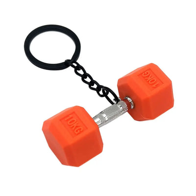 Gym Gifts DIY Barbell Keychain Gym Lovers PVC Charms Bags Keychain Kettlebell Dumbbell Pendant Keychain Jewelry Accessories
