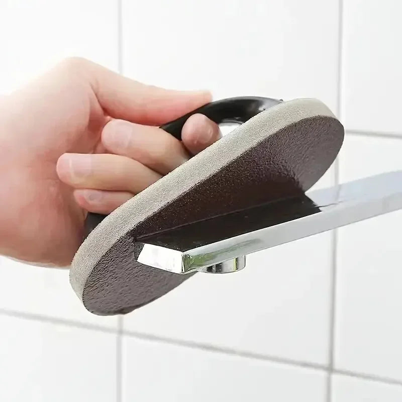 Reusable Emery Magic Sponge - Kitchen Pot Brush with Handle for Easy Cleaning and Decontamination - Washable and Eraser Cleaning