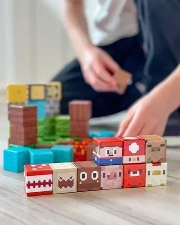 2025 Magnetic Building Blocks Mine World Magnet Cube Set for Boy Girl Kid Age 3+ DIY Model Children Stem STEM Sensory Toy Gift