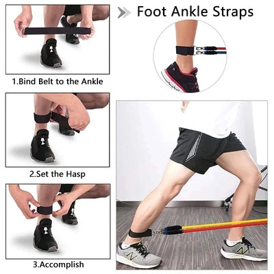 11-Piece Resistance Bands Set - Complete Home Gym Workout Kit
