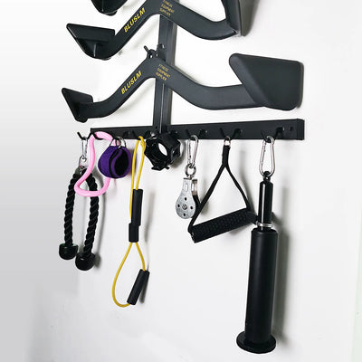 Wall Mount Fitness Equipment Storage Rack - Space-Saving Gym Organizer