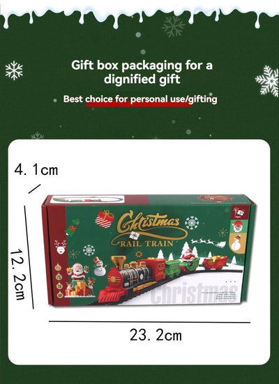 2025 Mini Electric Christmas Train Toy Electric Rail Car Children's Simulation Car Toy Children's Christmas Gift