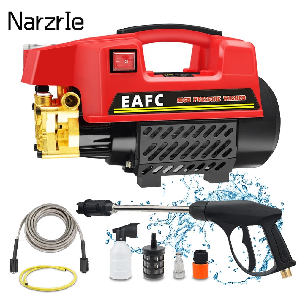 1000W 200BAR High Pressure Washer Household Cleaner Water Pressure Machine Water Gun Cleaning for Cars AC Units Home Windows