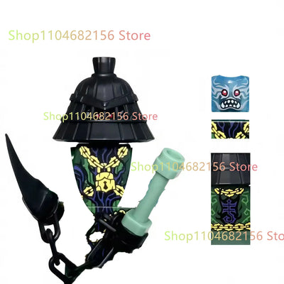 New Anime Cartoon TV Ninja Toy Dragons Rising Forbidden Five Nokt Rox Zarkt Drix Kur Ghost Face Bricks Building Blocks Kid Gifts