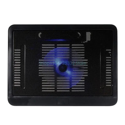 Laptop Cooler Cooling Pad 12-14 Inch Gamer USB Quiet Fans Portable Gaming Stand Notebook Cooler Stand Chill Mat with 1 Blue LED
