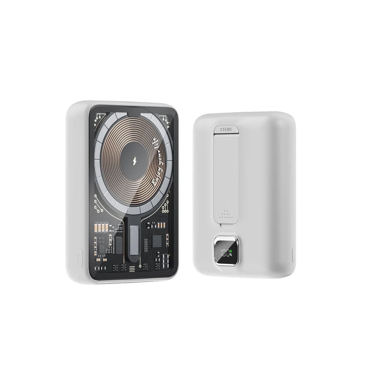 Portable Magnetic Wireless10000mAh Transparent Power Bank Supports PD20W 15W Charging Mobile Power Supply  for iPhone