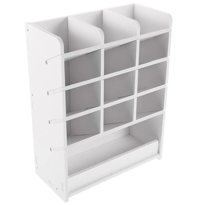 Desktop Storage Box Wood Office Stationery Organizer