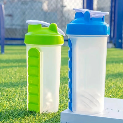 600ml 2-in-1 SmartWater Bottle with Medicine Case Leak Proof Sports Design Outdoor Adventures Fitness Travel Easy Carry Health