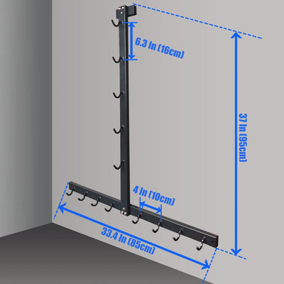 Wall Mount Fitness Equipment Storage Rack - Space-Saving Gym Organizer