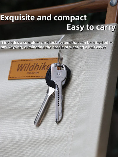 Outdoor multifunctional keychain multifunctional tool 6-in-1 folding mini knife hardware tool creativity