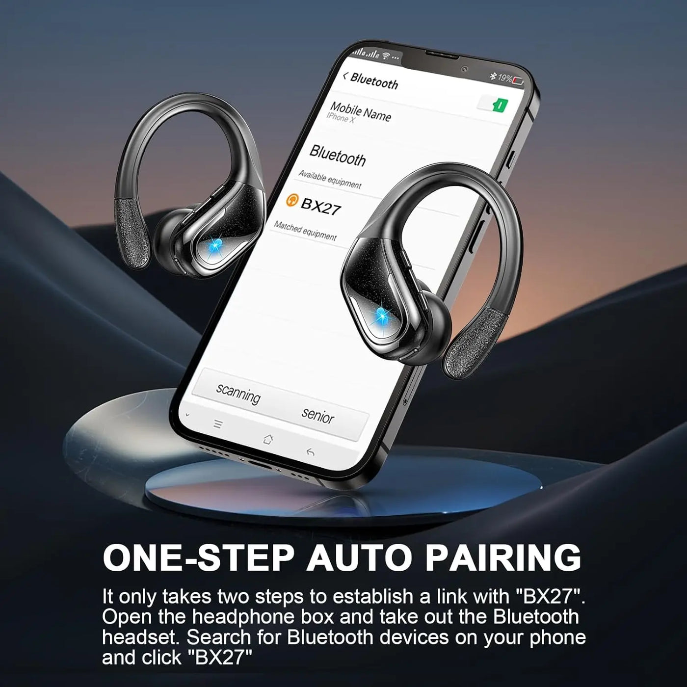 75Hrs Bluetooth 5.3 Earphones IP7 Waterproof Wireless Headphones