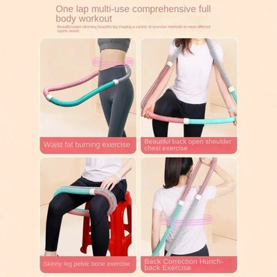 Weighted Fitness Hoop for Adults - Smart Hula Hoop for Core Workout