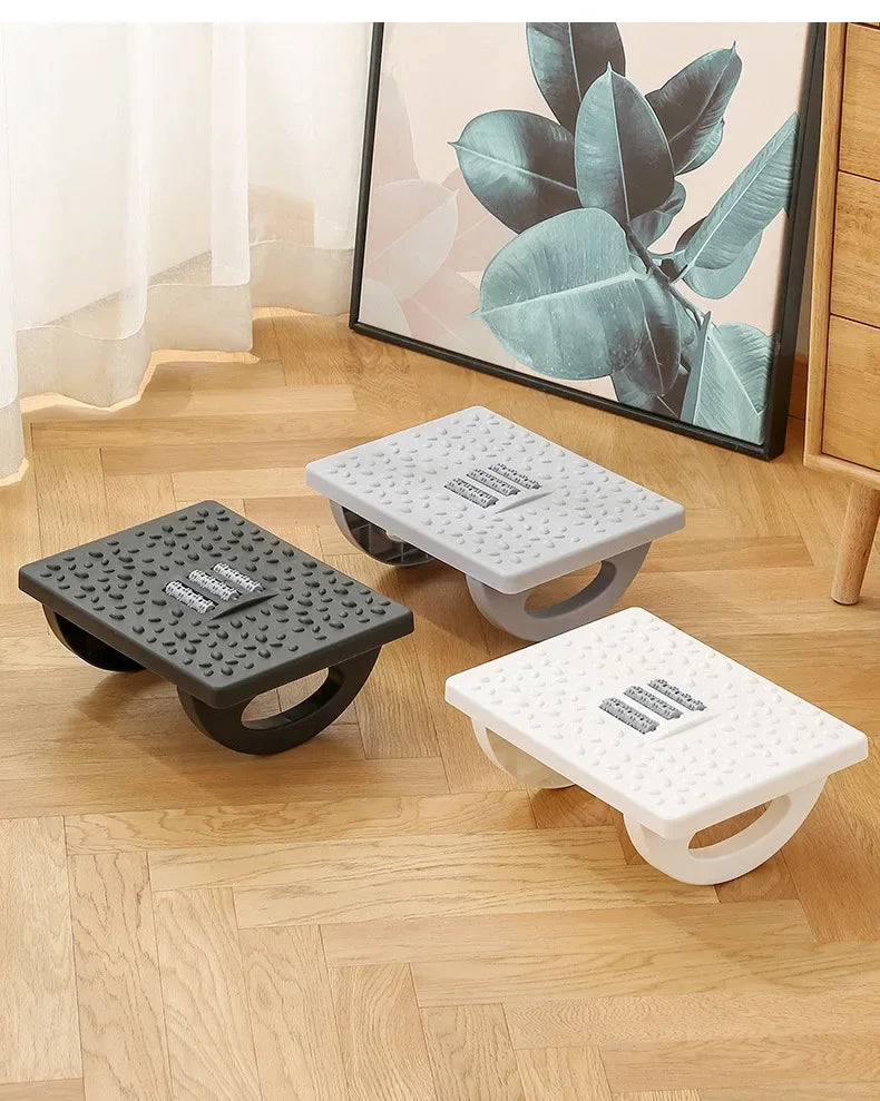 Ergonomic Office Foot Rest Stool Under Desk Adjustable Height Comfortable