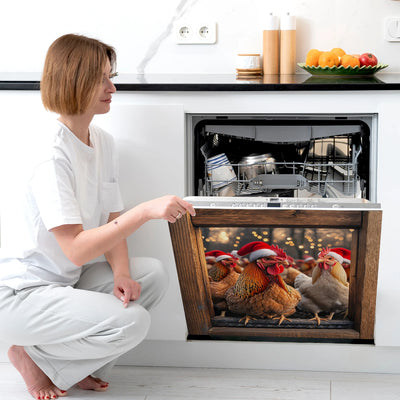 Easy-Clean Magnetic Dishwasher Door Cover - No Glue Needed, Perfect for Kitchen Decor & Stainless Steel Panels, 23.03x25.59 inch