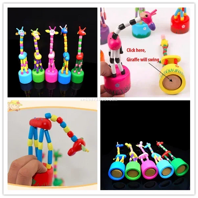 Toddler Baby Learning Toys Wooden Animal Giraffe Developmental Toy Kids Intellectual Early Educational Learning Toys Baby Gift
