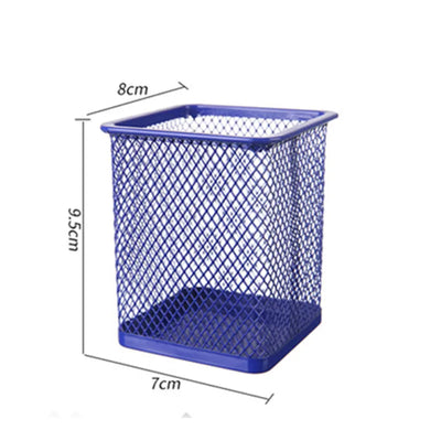 Home Office Mesh Desk Organizer Supplies Caddy Pencil Holder Baskets For Desktop Accessories Storage Box Iron Storage Buckets