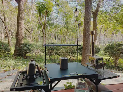 Aluminum Portable Camping Kitchen Table Modern Multi-Functional For Dining Warehouse Essential One-Stop Outdoor Solution