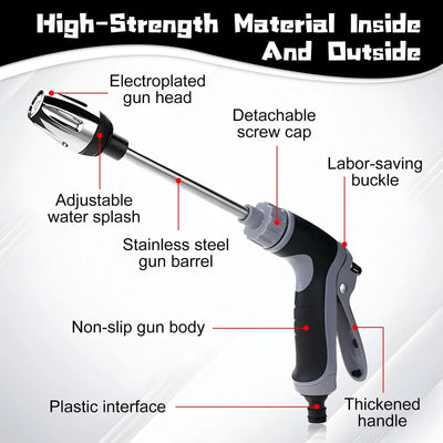 Pressure Washer, High Pressure Water Gun, Portable Washer for Car, Floor, Wall Cleaning,with 360° Rotating for Three Spray Modes