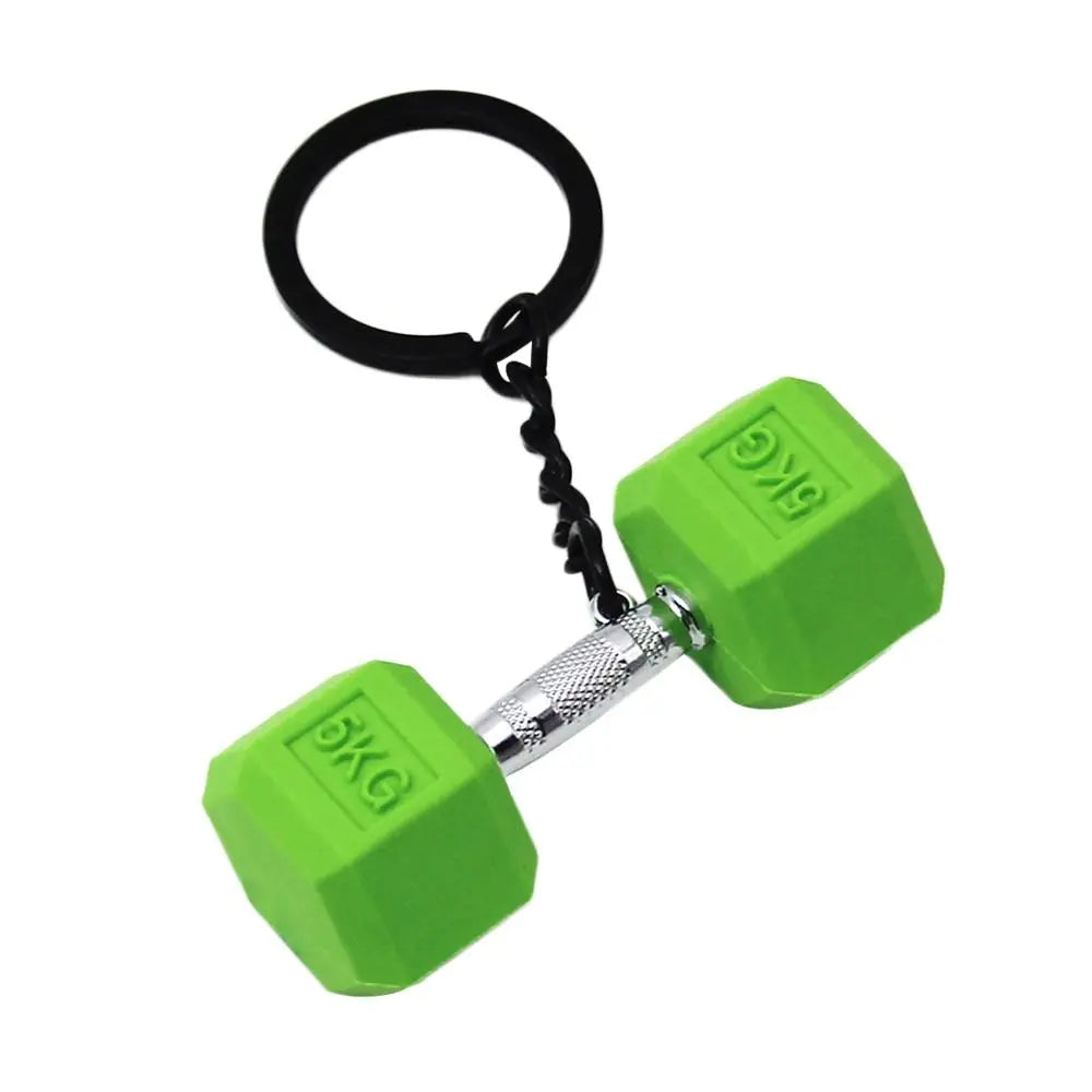 Gym Gifts DIY Barbell Keychain Gym Lovers PVC Charms Bags Keychain Kettlebell Dumbbell Pendant Keychain Jewelry Accessories