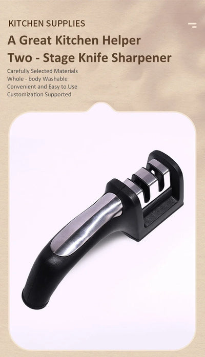 Kitchen Knife Edge-Eetting Tool Kitchen Two Segment Knife Sharpener Handheld Multi Function quick knife sharpening tool