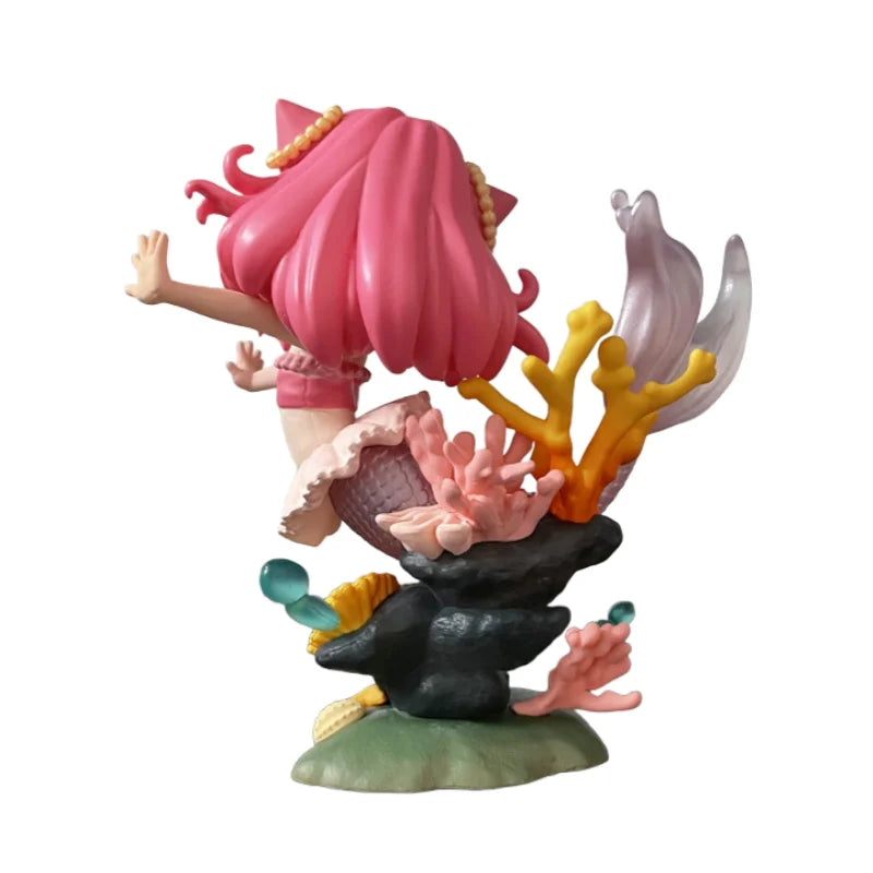 Anime Figurines Spy Games Home Decor Figurines Ania Cosplay Mermaid Series Cute Teenage Anime Trendy Toy Models Desktop Ornament