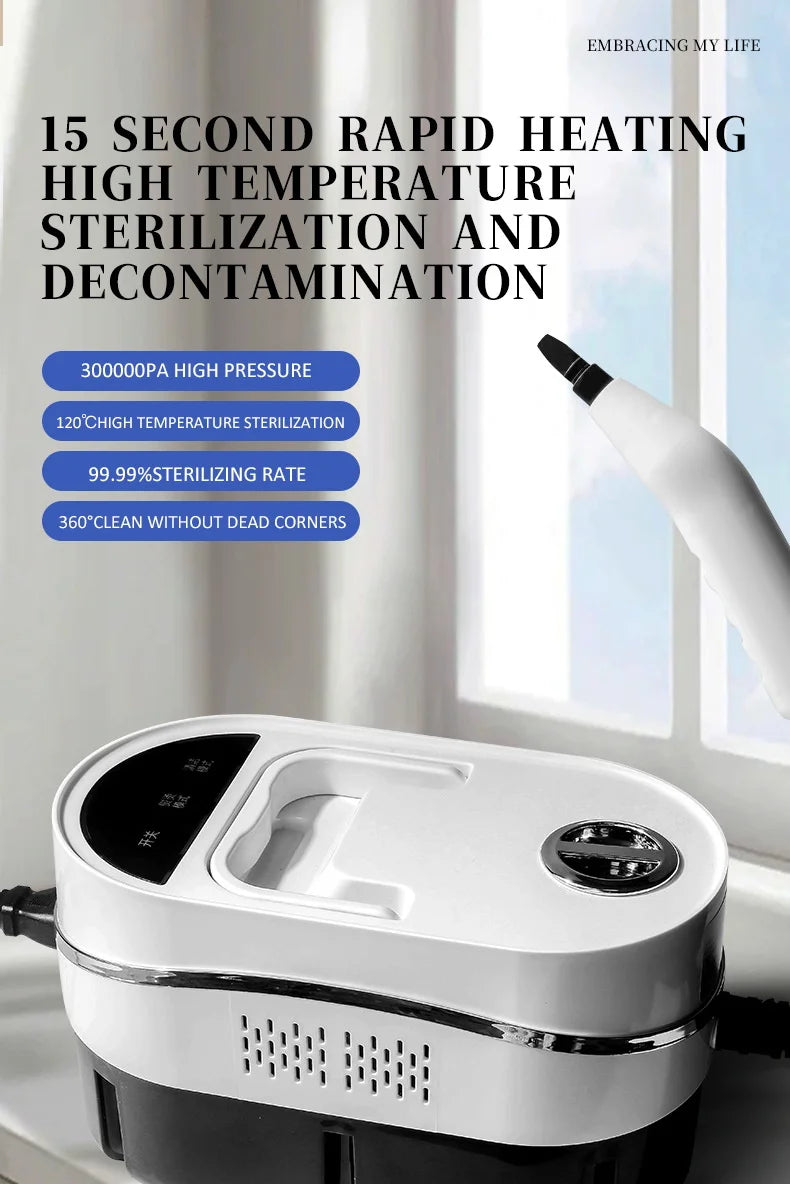 Steam Cleaner High Temperature Household Sterilization for Air Conditioner,Sofa,Kitchen Hood Car Handheld Steam Cleaner EU Plug