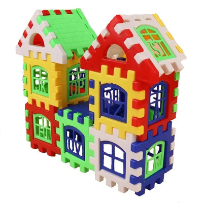 2025 Best DIY Gift Toy for Girls 24 PCS/set Plastic Small Pieces Kids Learning Blocks Shapes Building Blocks Toys Development