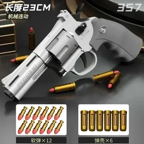 2025 Birthday Party Gift: ZP5 Wheel Soft Bullet Gun 357 Simulation Shooting Toy Pistol Adult Boy Children Soft Bullet Toy Gun