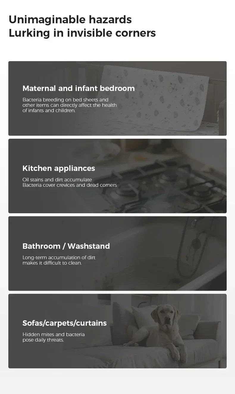 NEW Pressurized Handheld Steam Cleaner for Home, Portable Multi-purpose Deep Multi-surface Cleaning Steamer Machine