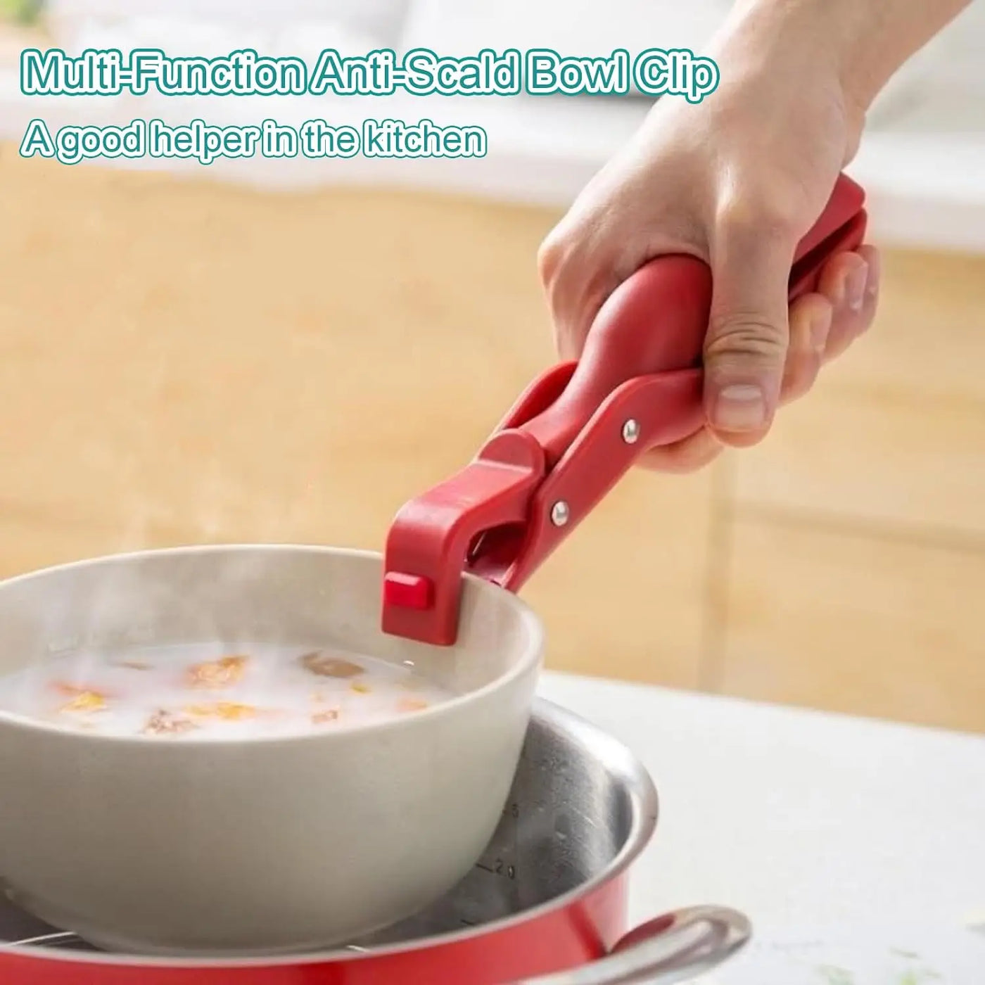 Easy Lift Anti-Scald Bowl Clip Hot Dish Non-slip Holder Plate Retriever Tongs Pot Pan Gripper Multifunction Kitchen Supplies